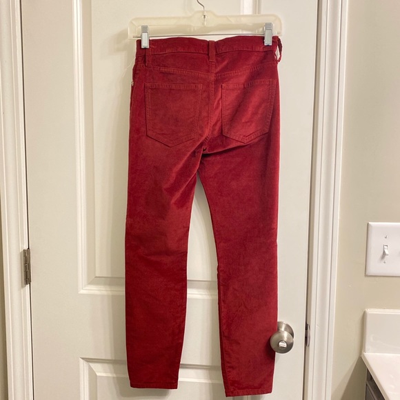J. Crew 9" high-rise burgundy toothpick jean. - Picture 5 of 14